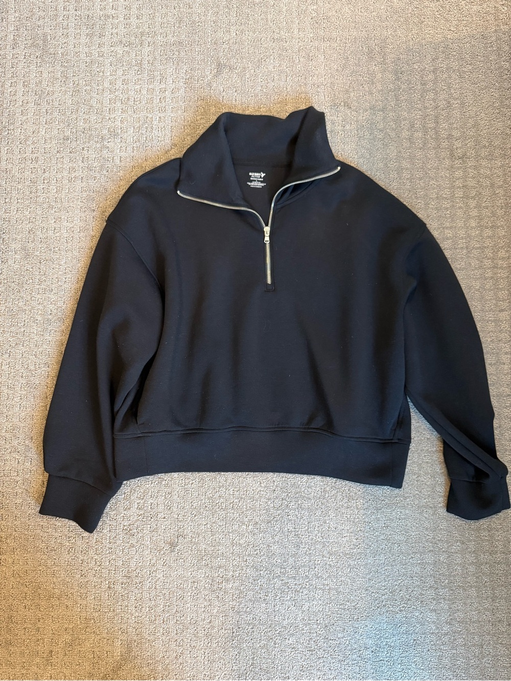 Old Navy Black Quarter-Zip Pullover